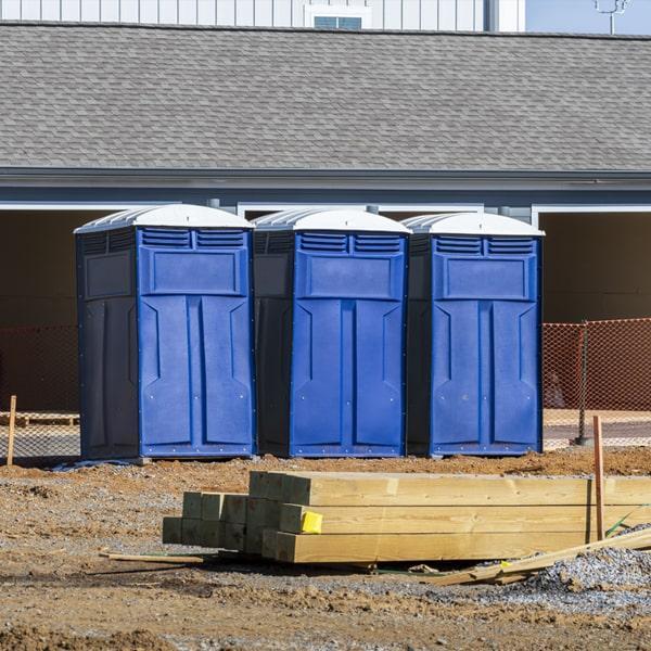 Heavy-duty construction site porta potty in Hillsborough, New Hampshire
